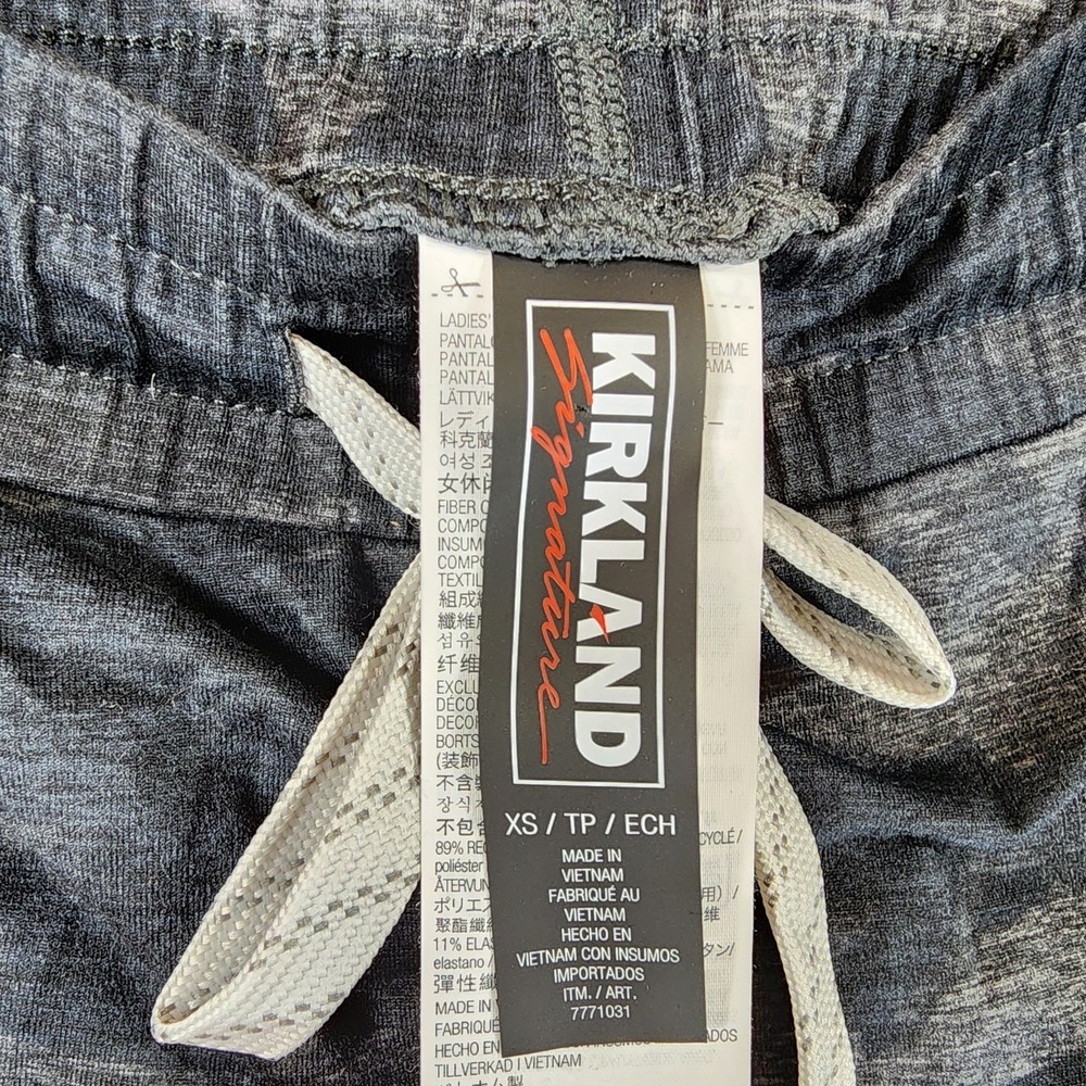 Kirkland Signature Lightweight Luxe Joggers Womens XS Black Camo Stretch 27x26 - Picture 10 of 11
